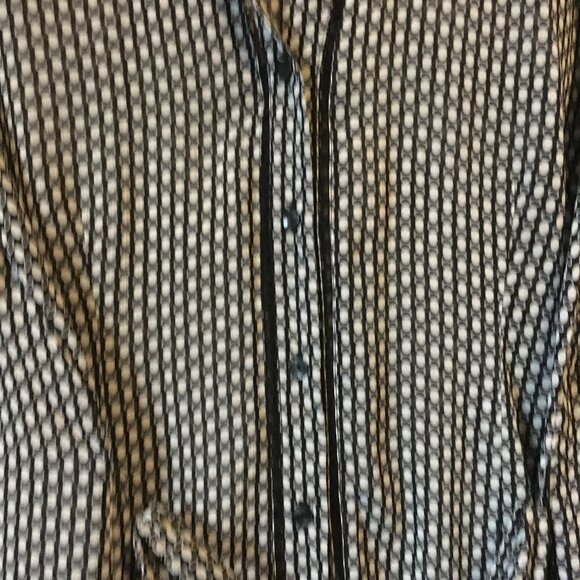 Semi Sheer Belted Modern Button Down Dress Shirt - Picture 7 of 16